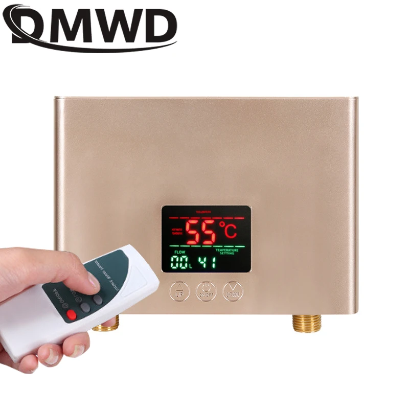 10 V/220 V เครื่องทําน้ําอุ่น 3000W ห้องน้ําห้องครัวติดผนังเครื่องทําน้ําอุ่นไฟฟ้าจอแสดงผลอุณหภูมิ LCD รีโมทคอนโทรล 1