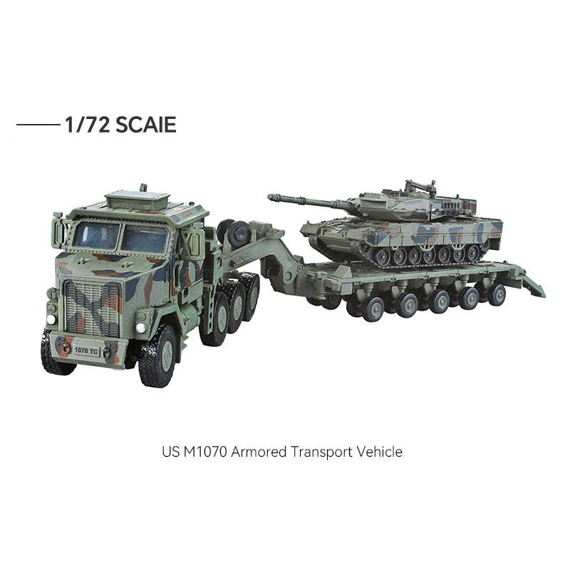 1:72 크리에이티브 M1070 중장비 수송 탱크 군사 무기 장난감 미군 항공기 건쉽 모델 빌딩 블록 장난감