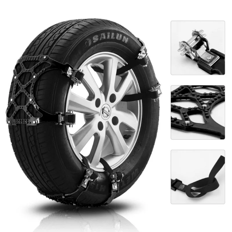 New Snow Tires Tire Chains Thickened Universal Polyurethane TPU Reinforced Emergency Snow Chain Mud Ground