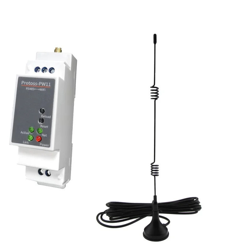 Rail mountable Industrial Device Server Serial port RS485 to wifi or rj45 Ethernet converter server Support Modbus TCP to RTU wifi converter
