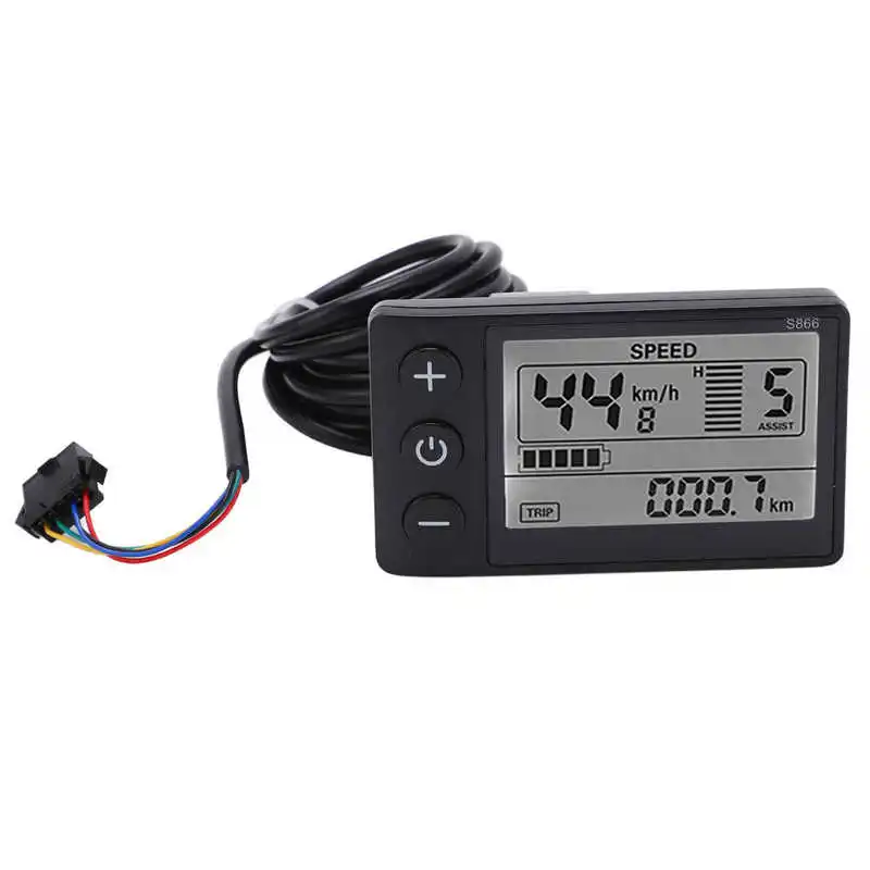 Electric Bike Brushless Controller Kit LCD 866 Display Meter Electric Conversion Kit 36/48V 500/750W 22A 9 Tube