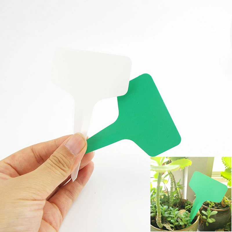 large ceramic pots 50pcs Garden Plant Labels Classification Sorting Tag Ticket Plastic Writing Plate Board Plug in Card White Green Marker 10*6 CM large plant pots