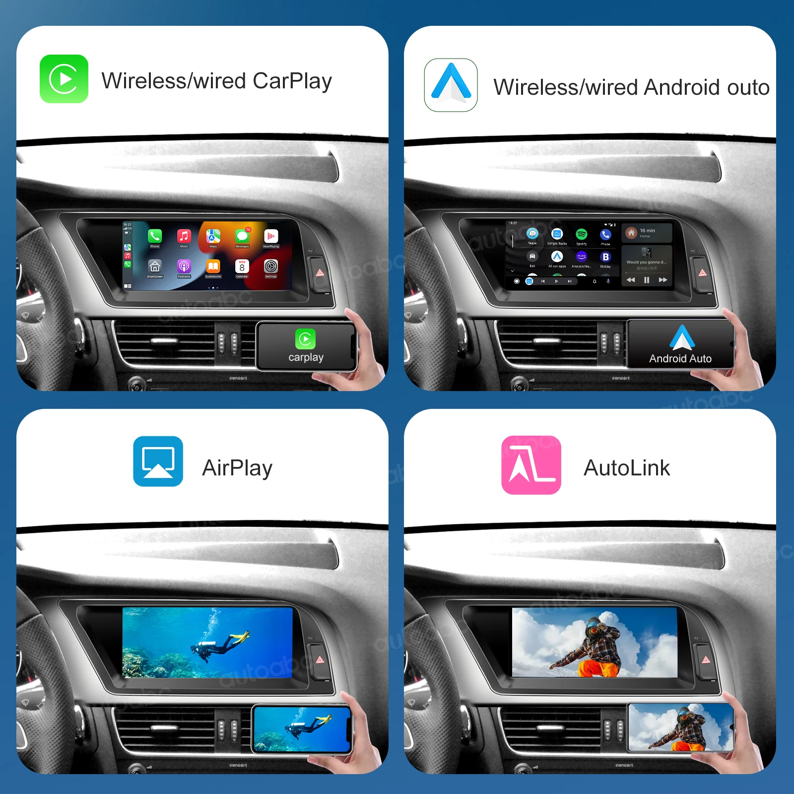 8.8“ 12.3” Wireless CarPlay Android Auto Linux Touchscreen for Audi A4 A5 2009-2015 Airplay Car Multimedia GPS Support Camera 2 8.8“ 12.3” Wireless CarPlay Android Auto Linux Touchscreen for Audi A4 A5 2009-2015 Airplay Car Multimedia GPS Support Camera 2
