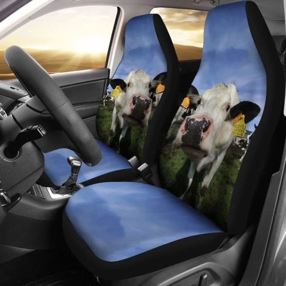 

Car Seat Covers Cow Lovers 13 144730,Pack of 2 Universal Front Seat Protective Cover