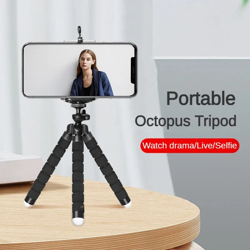 Phone Tripod Mini Tripod Flexible Phone Tripod Camera Tripod Phone Tripod Mount Photography Tripod For iPhone Huawei Xiaomi Samsung Gopro Flashlight