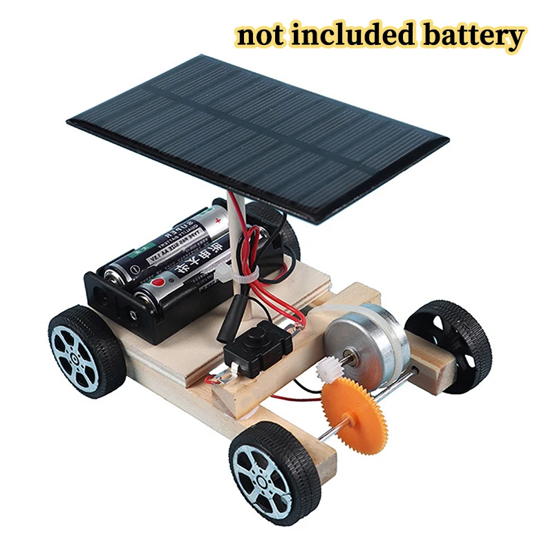 1pc Assemble Solar Car Creative Inventions Motor Ability Of Children Active Thinking DIY Electronic Kit Technology Toys For Kids