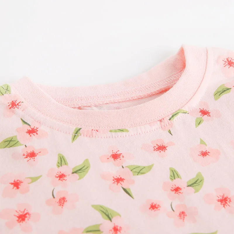 Pink Floral Girls Summer Dress