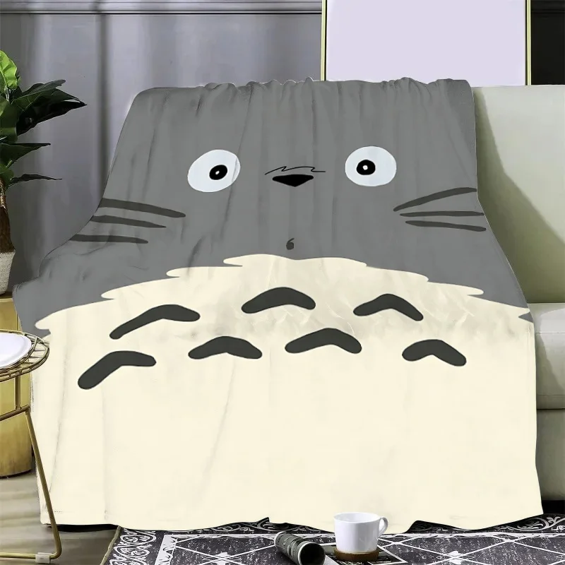 Cartoon Printed Blanket Picnic Blankets Warm Blanket Soft and Comfortable Blanket T-TotoroS Home Travel Birthday Gift 5