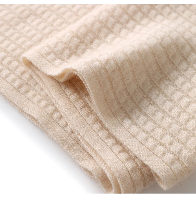 100% Kaschmir Gestrickte Schal Herbst Winter Neue Vielseitige Einfarbig Warme Hals Wärmer Paar Verdickt Student Koreanischen Stil Schal – Detail 11
