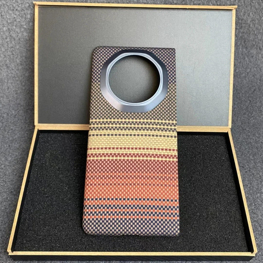 Premium Aramid Carbon Fiber MagSafe Case – Matte Sunset, Bulletproof, Thin & Magnetic Wireless Cover