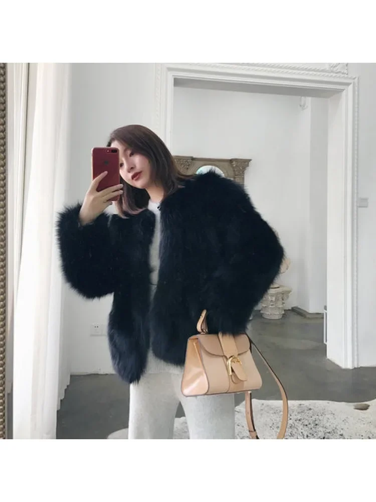 Woman Clothing New Autumn and Winter Fashionable Imitation Fox Fur Coat for Women Short Korean Style Slim Coat Trendy Fur Coat