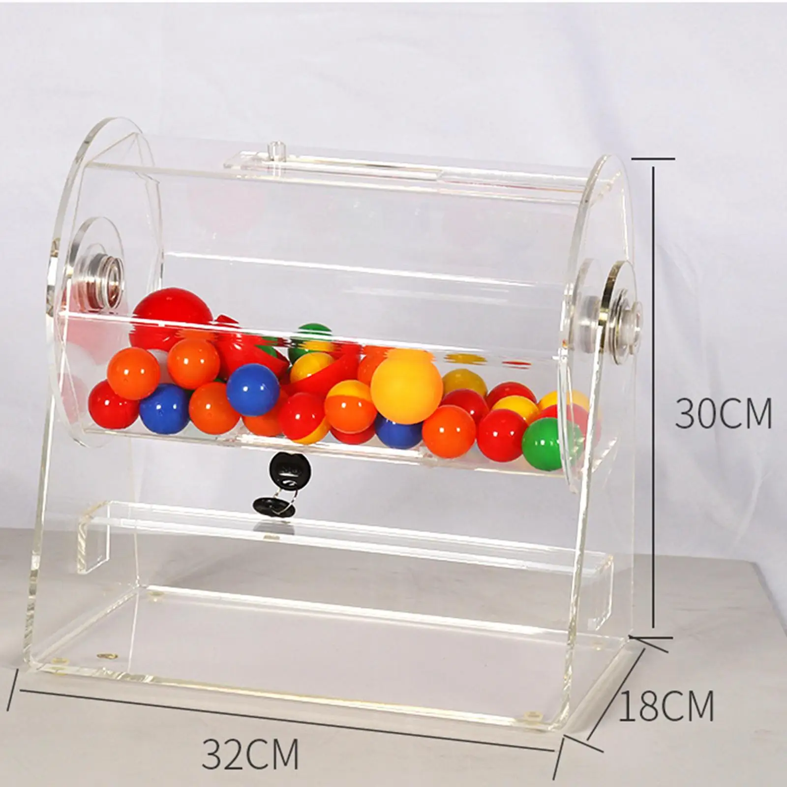 Acrylic Raffle Drum lottery Machine Toy raffle case for Home Festivals Birthday 6