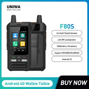 UNIWA F80S POC Walkie Talkie 4G прочный телефон 1 ГБ ОЗУ 8 Гб ПЗУ 2,4 дюйма Android 10 Spreadtrum SL8541E четырехъядерный процессор 1,4 ГГц SOS