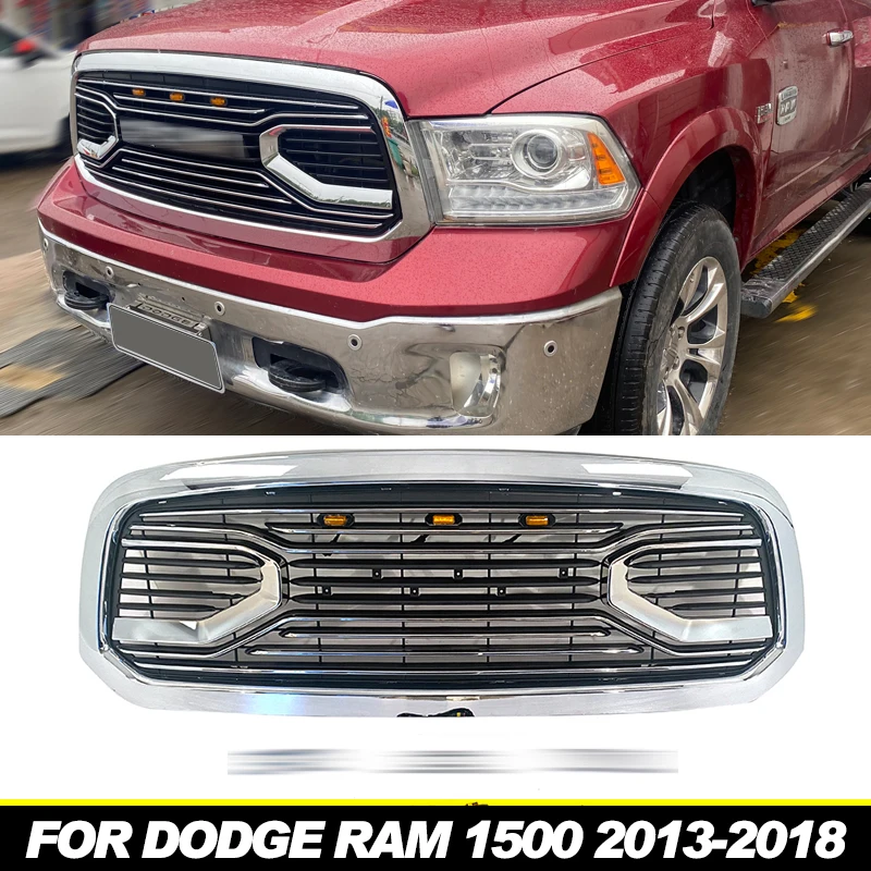 

Fit for DODGE RAM 1500 2013-2018 grill front bumper modification 2014 2015 2016 RAM 1500 grille accessories decoration