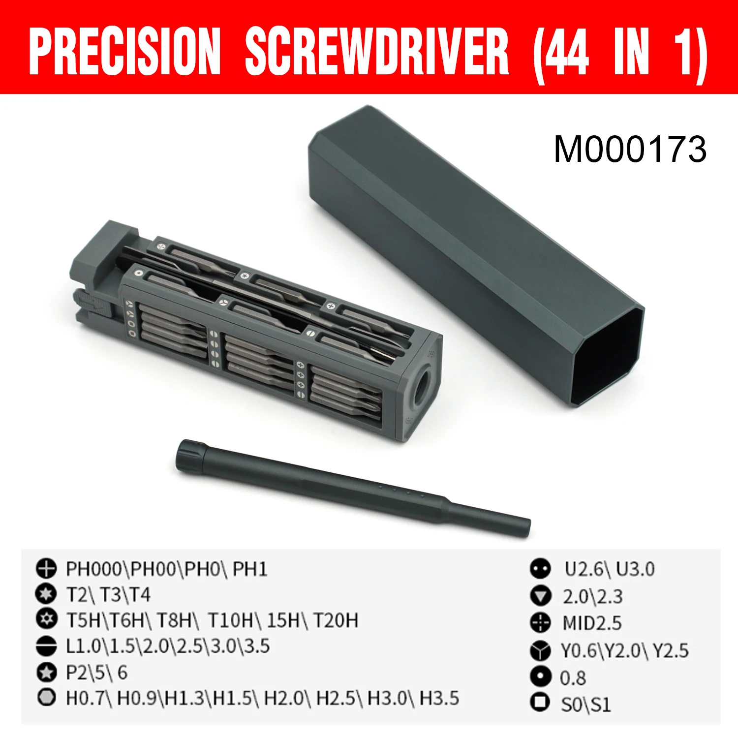 Precision Screwdriver 44 in 1 Set of Repair Tools Magnetic Storage Box Design Suitable for Electronic Products Glasses Tool Kit - 2