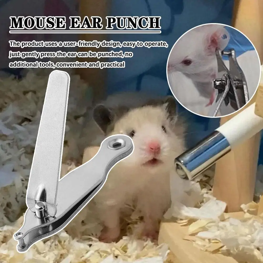 1/2/3PCS Professional Rodent Pet Mouse Rat Hole Punch Lab Experimental Ear Punch 2mm Stainless Steel Hamster Marking Supplies