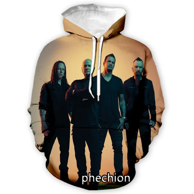 Phechion Men/Women Disturbed Rock Band 3D Print Clothing Long Sleeve Fashion Sweatshirt Hoodies Sport Casual Pants