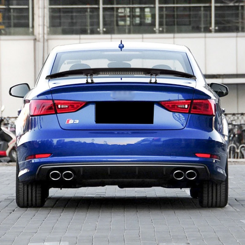 Audi S3 2014-2022 리프트 리어 스포일러 윙 트렁크 테일, 탄소 섬유 리모컨 개조 세단용 자동차 액세서리