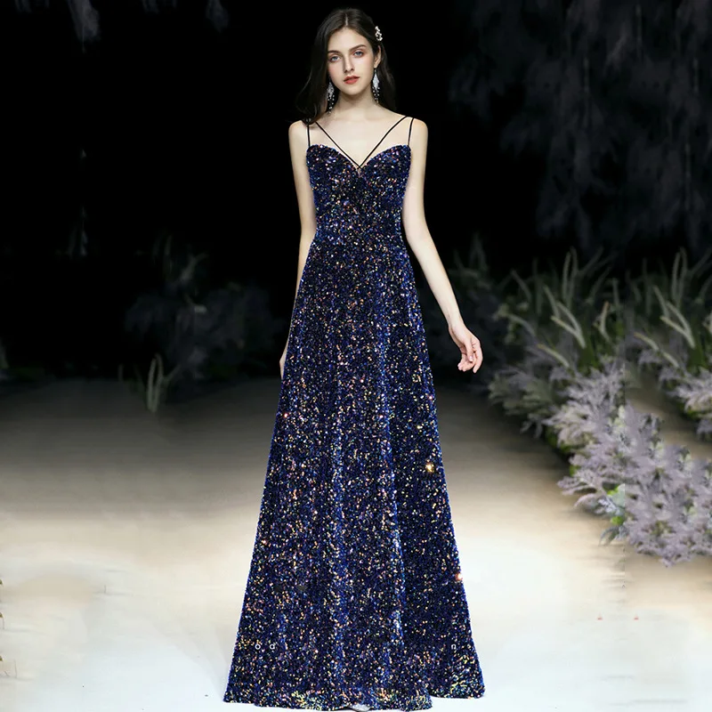 

High-end Luxury Woman's Women's Women Evening Dress Ladies Long Party Dresses Woman for Weddings Prom Gown Robe Elegant Gowns