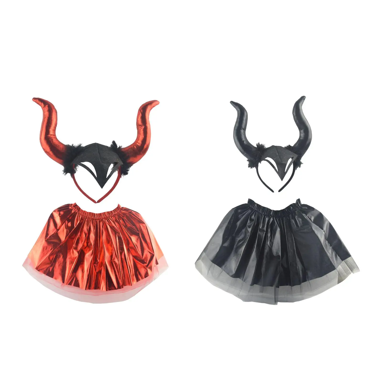 

Halloween Devil Costume Set Cosplay Accessories Clothes Devil Hair Headband