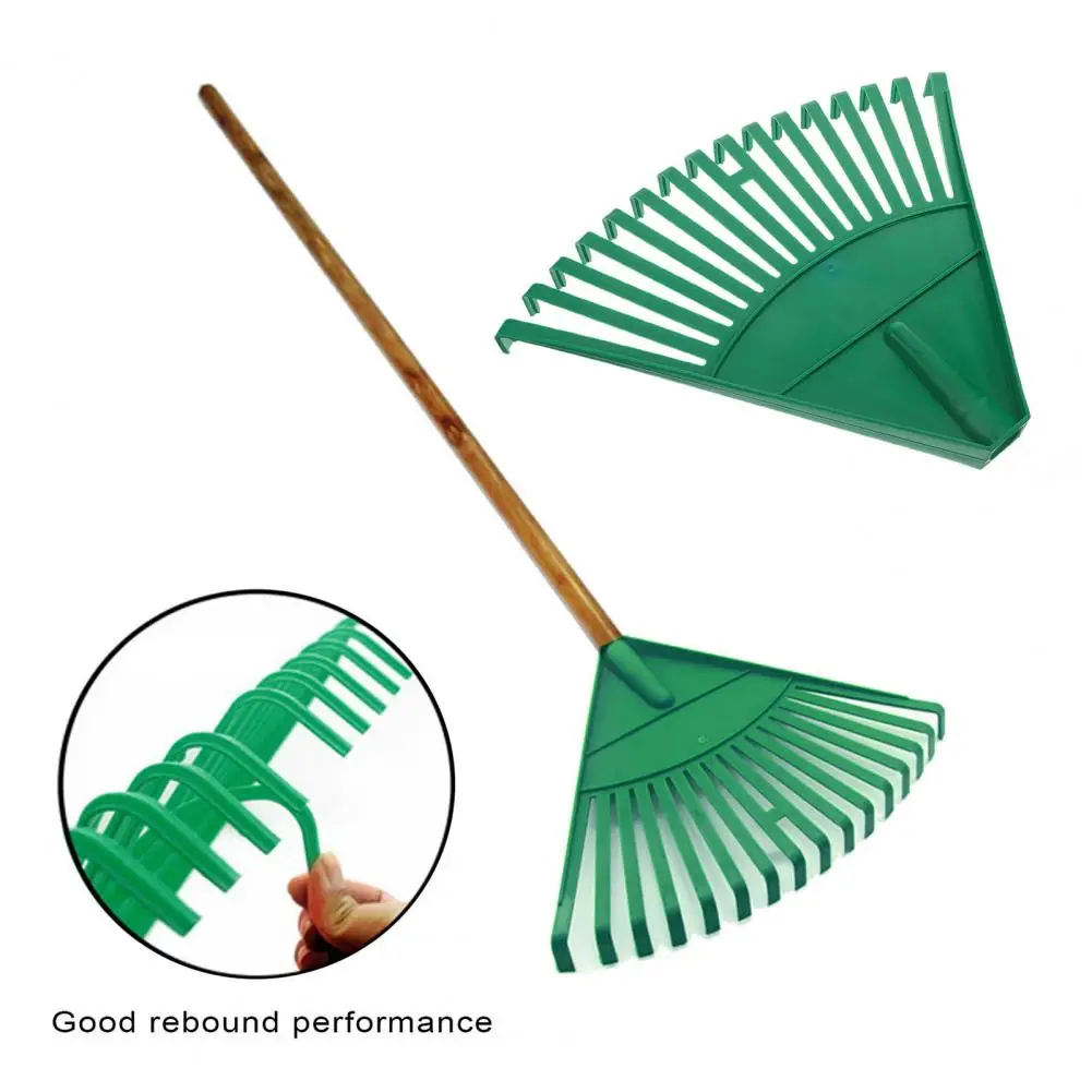 Garden Thatch Rake 16-Teeth Wide Coverage Rake Head Easy to Install Grass Rake Head for Lawns Fallen Leaves Dead Grass