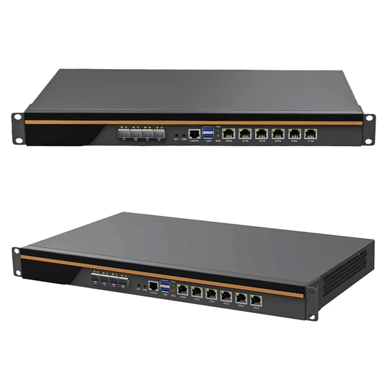 1U Rackmount Firewall Appliance 13th Intel Core I9 13900K I7 13700 I5 13400 I3 13100 6 LAN 2/4 10G SFP pfSense OPNsense Mikrotik