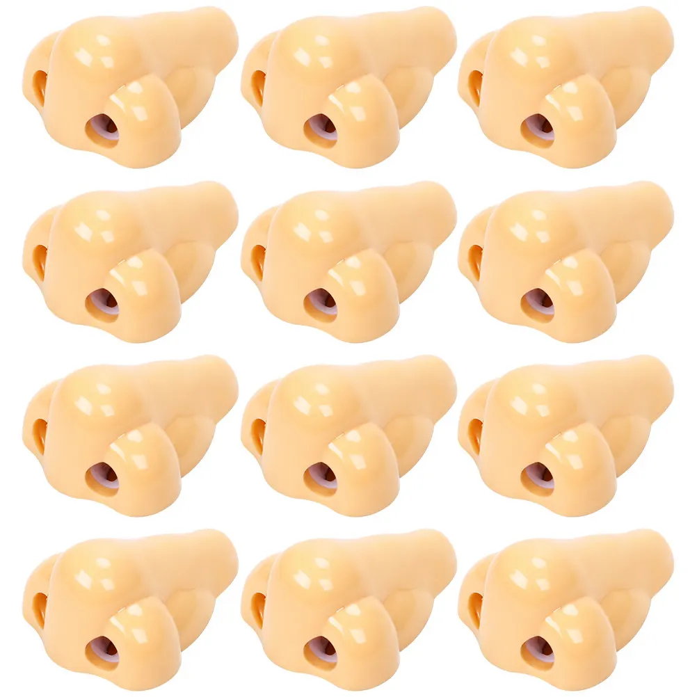 12Pcs 코 모양 샤프너 프리미엄 망간강 라이트 휴대용 학생 문구 세트 사무용품 크리스마스 선물 학교