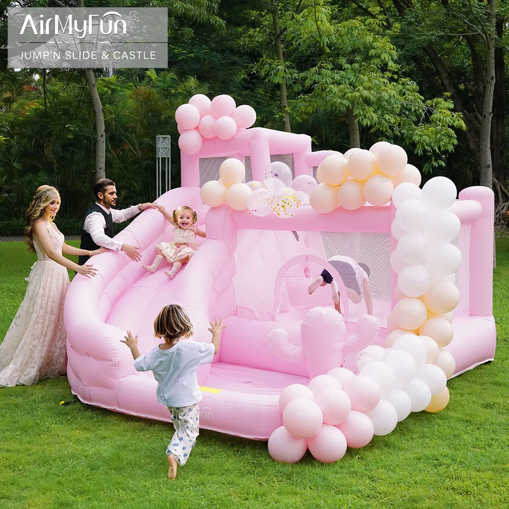 PinkBounceHouseKidsInflatableBounceHouseJumpingCastleForKids