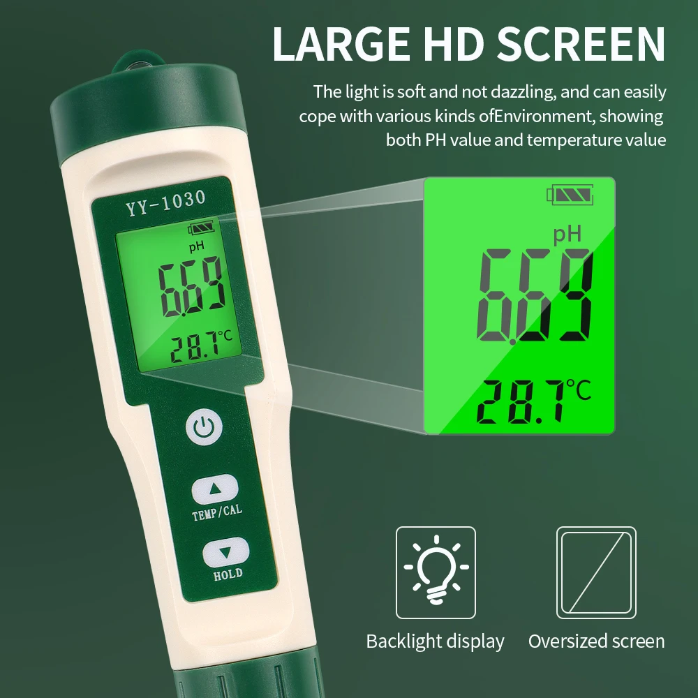 YY-1030 Lebensmittel PH-Messgerät Teig Alkalinitätsmesser Thermometer Elektrode PH-Messinstrument für Lebensmittel Fleisch Käse Milch Kosmetik – Detail 5
