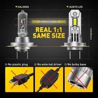 AUXITO 2Pcs Car H7 LED Headlight Bulb Mini Turbo LED High Low Beam 100W For Car Headlamp Auto Head Lamp H7 12V 6500K White - Image 2