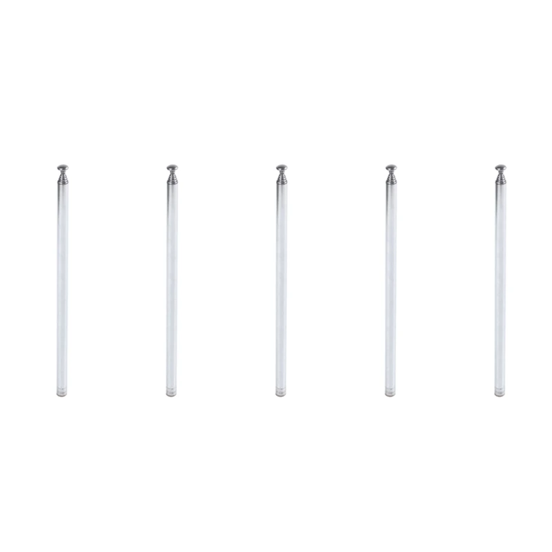 

5Pcs 96Cm Length 7 Section Telescoping Stainless Steel AM FM Radio TV Antenna