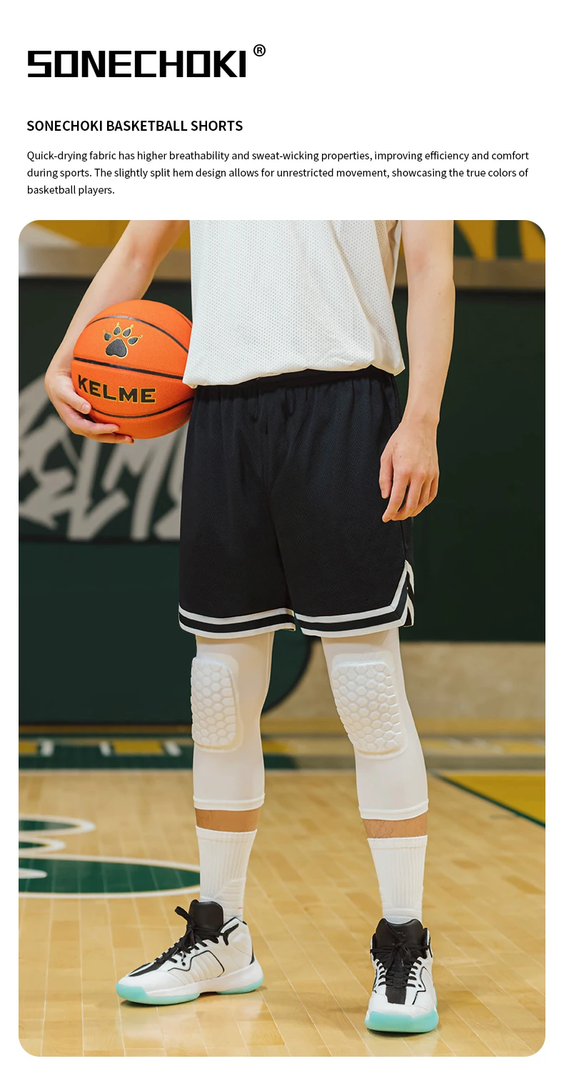SONECHOKI men’s breathable mesh basketball gym running training shorts 0002