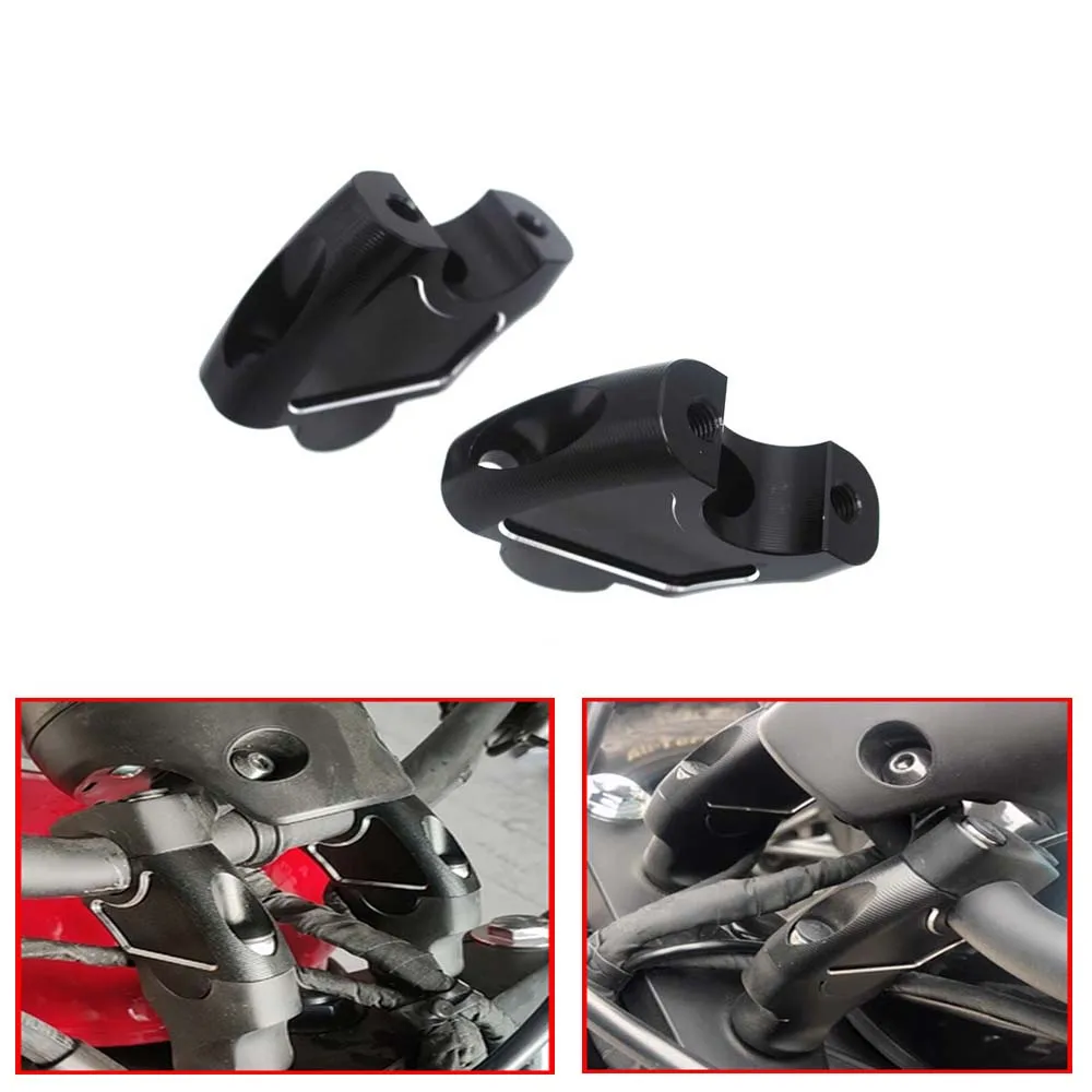 

2pcs Motorcycle Handlebar Riser Mounting Clamps For Honda CMX500 Rebel500 CMX300 CMX 300 500 1100 High Lifter Risers Accessories