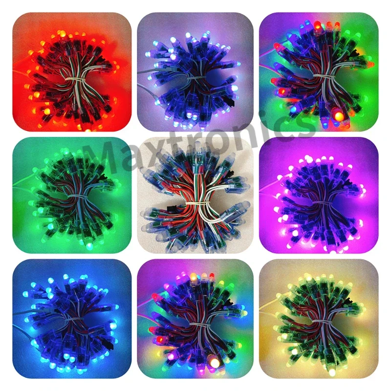 WS2811 IC LED Module Light 50PCS 10/15CM DC5V 12MM Full Color Waterproof IP68 LED String for Festival Decorative
