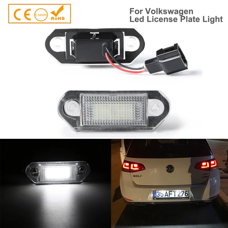 2pcs Canbus LED License Plate Lights Car Rear Tail Number Plate Lamps
