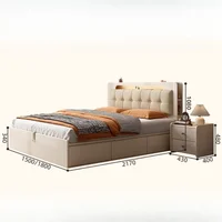 Décoration moderne lit de rangement adolescentes Double simple reine taille meubles de maison élégants chambre parfaite Cama Casal décor 5