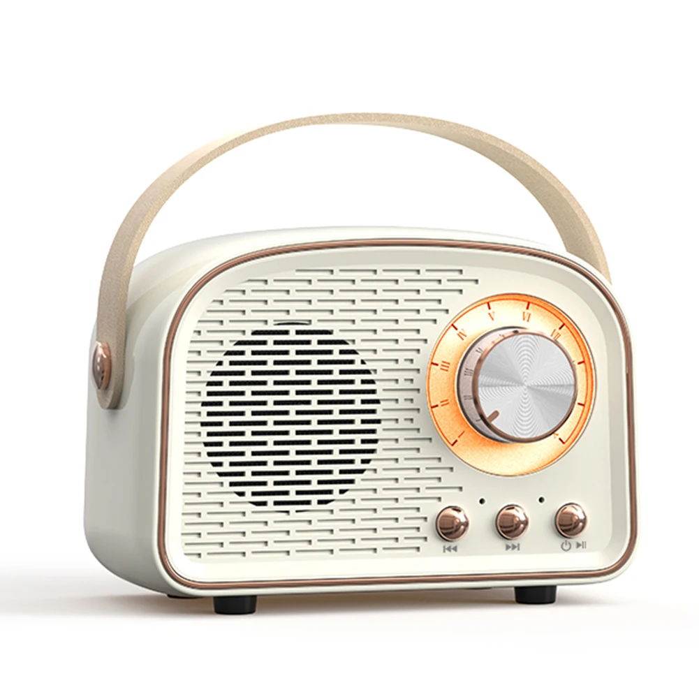 

Retro Bluetooth Compatible Speaker With FM Radio Portable Wireless Speaker Creative Retro Mini Portable Audio Card Radio