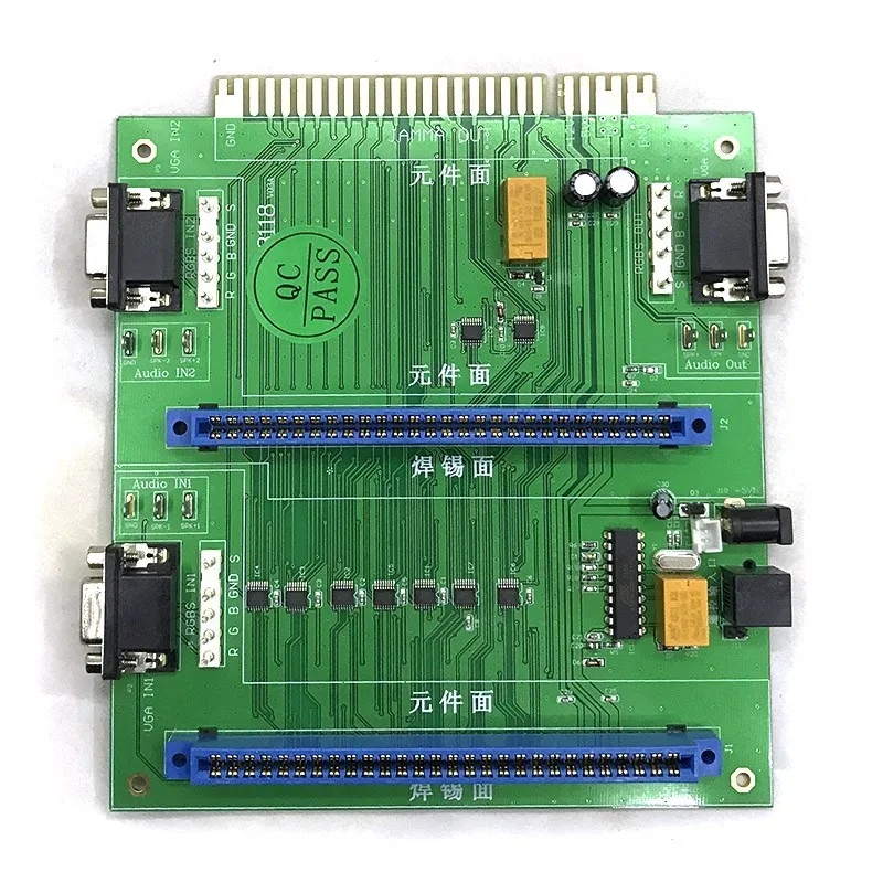 2 In 1 Multi JAMMA Switcher 다중 게임 PCB 보드 토글 스위치 원격 제어 CGA VGA 아케이드 기계 오디오 컨트롤러