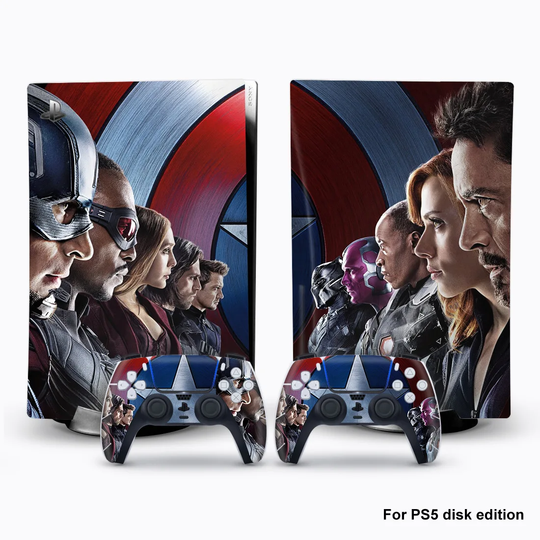 Kit Autocollants pour PS5 Édition Numérique, Galaxy Sticker Skin pour