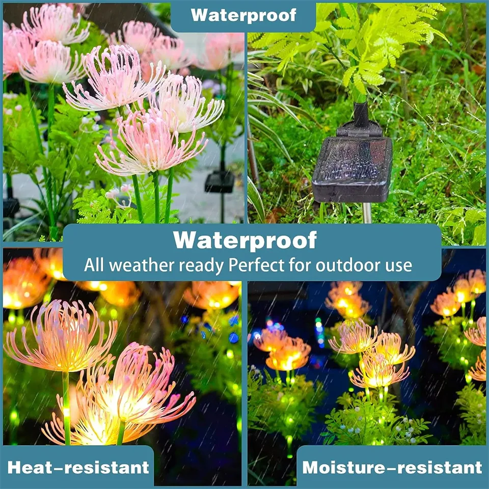 IP65 Waterproof Garden Lights Outdoor LED Solar Landscape Lamp for Garden Pathway Yard Lawn Backyard Home Decoration Flower Ligh 2