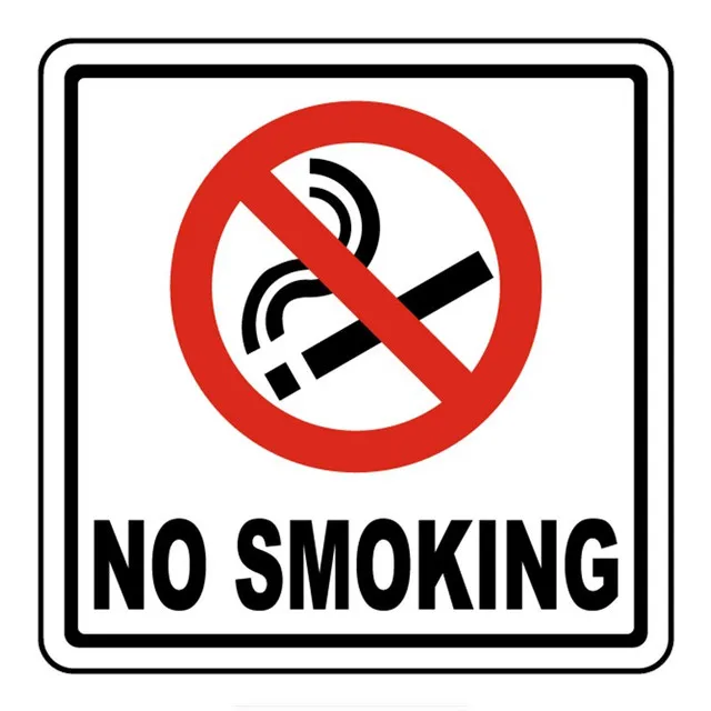 

No Smoking warning car Sticker 16CM