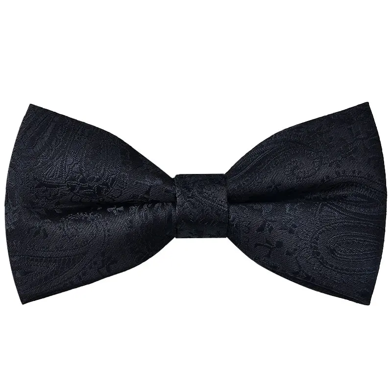 Men's Pure Color Striped Double Bow Tie - Elegant Fashion Accessory
