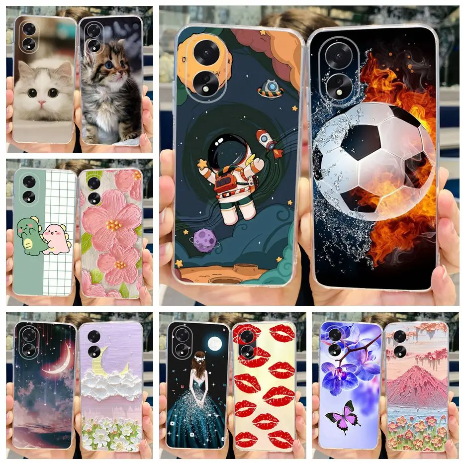 Per Oppo A18 Case Oppo A38 Cph2579 Cute Fashion Painted Cover Custodie Morbide In Silicone Per Oppo A18 A 38 Oppoa18 Oppoa38 Fundas