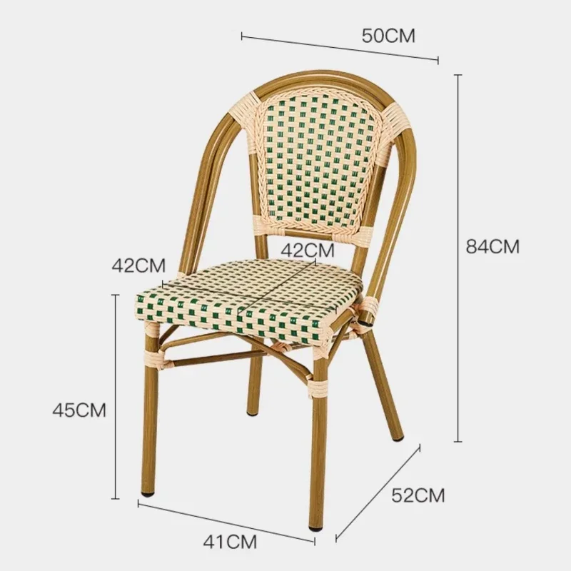Outdoor Garden Rattan Dining Chairs Kitchen Gaming Wood Designer Dining Chairs Home Relaxing Silla De Madera Outdoor Furniture