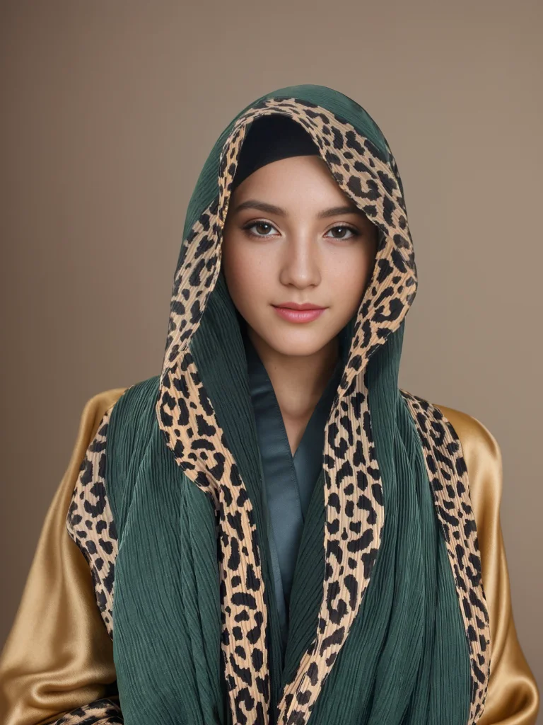 New folded cotton leopard print scarf Islamic solid hijab pleated hijab foulard wrap