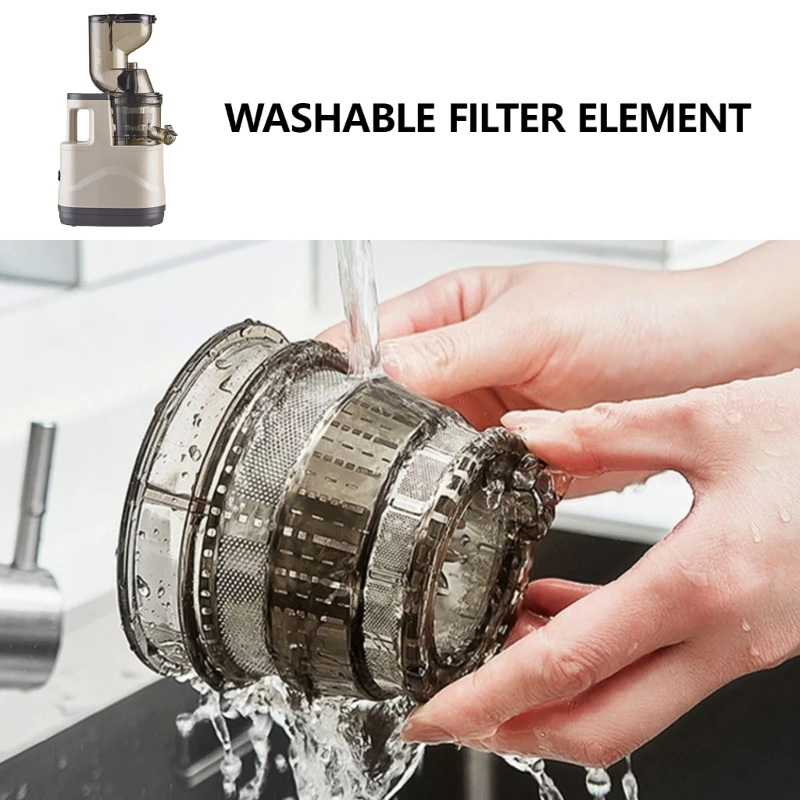 D0AB Masticating Juicer Machines 150W Slow Cold Press Juicer High Juice Juicer for Fruits and Vegetables Easy to Clean 5