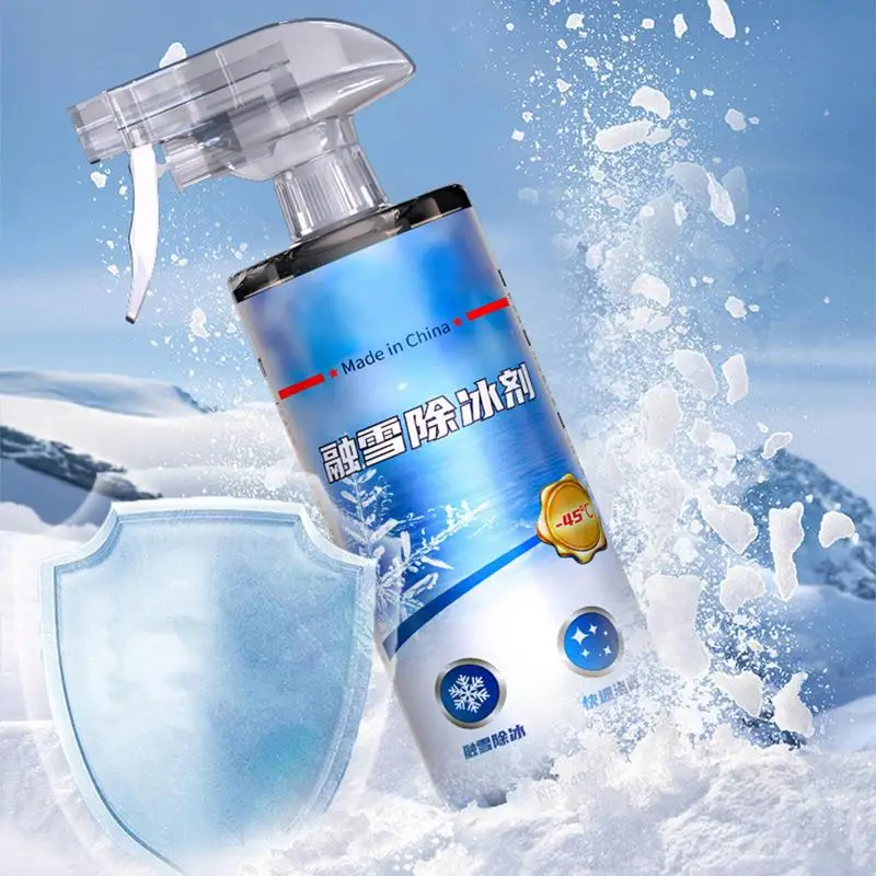 Ice-Off Windshield Spray Auto Glass Ice Melting Spray Melts Ice Frost & Snow Fast Winter Car Must Have Snow Melting For