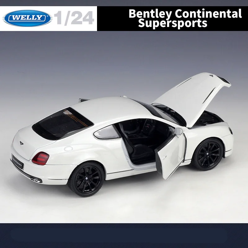 WELLY 1:24 Bentley Continental Supersports Alloy Car Model Diecasts Metal Toy Vehicles Car Model Simulation Collection Kids Gift 6