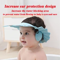 Baby Shower Soft Cap Adjustable Hair Wash Hat for Kids Ear Protection Safe Children Shampoo Bathing Wash Hair Protect Head Cover 4