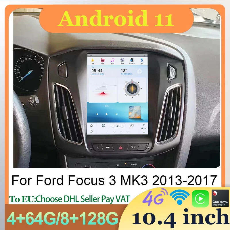 

Android Auto Car Radio Central LCD Touch Screen Head Unit Multimidia Video Player Carplay For Ford Focus 3 MK3 2013-2017